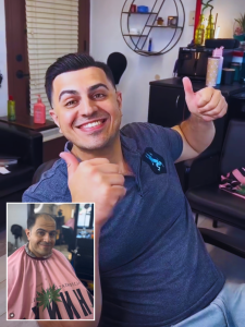 before and after hair replacement man gives positive review